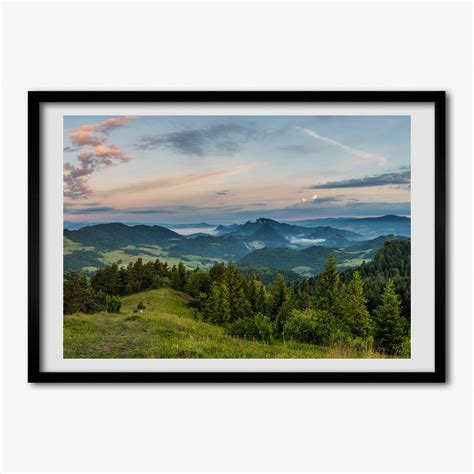 Obraz z ramką do salonu TULUP Panorama Pieniny 70x50 cm cm Tulup