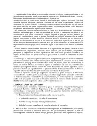 Clasificaci N De Los Costos Pdf