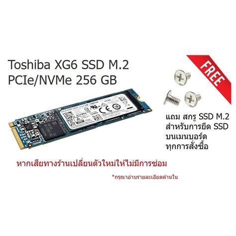 SSD M2 Toshiba XG6 KXG60ZNV256G M 2 2280 NVMe 256GB Methaot ThaiPick