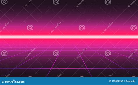 Retro Futuristic Abstract Background Pink Perspective Grid Dark