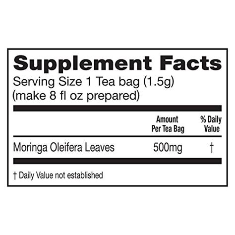 Lipton Herbal Supplement Tea Bags Miracle Moringa With Green Tea And