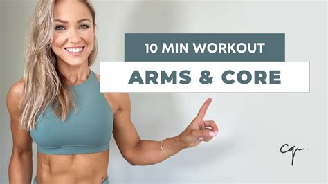 10 Min Arms And Core Workout Follow Along No Equipment Youtube