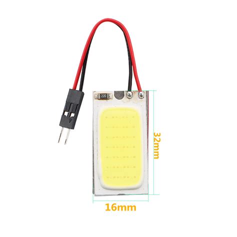 Pcs New White Smd Cob Led T W V Car Interior Panel Light Dome