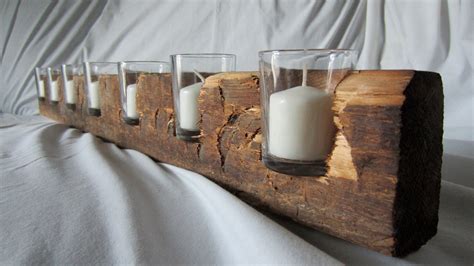 Reclaimed Wood Candle Holder Lights By Travisyutzy On Etsy