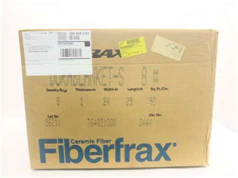 Unifrax Durablanket S Fiberfrax Ceramic Fiber Insulation 50sq Ft D518869