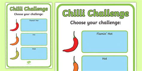 Editable Chilli Challenge Poster