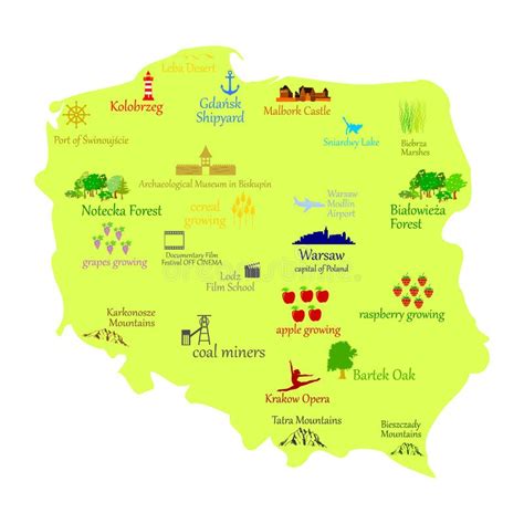 Mapa Polska Wektorowa Ilustracja Ilustracja Wektor Ilustracja