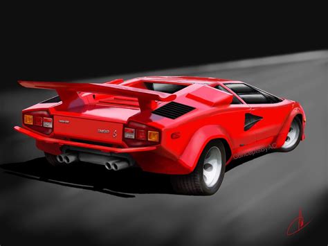 Automotive Art Lamborghini Countach by ConceptsByAC on Etsy