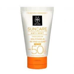 Apivita Suncare Crema Antimanchas Con Color Hinojo Marino Y D Pro