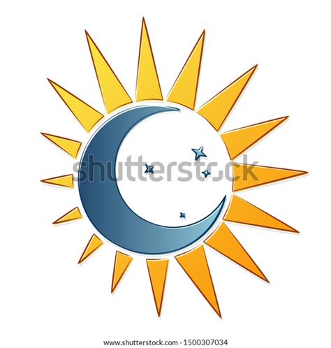 Symbol Sun Moon Stars Stock Vector (Royalty Free) 1500307034 | Shutterstock