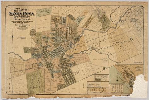 Map Of The City Of Santa Rosa And Vicinity David Rumsey Historical