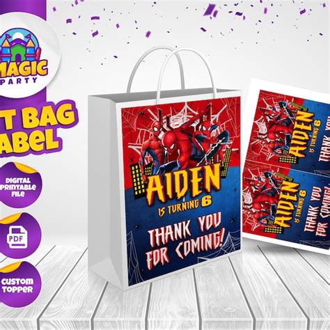 Labels For Spiderman Party Favor Bag Gift Bag 60 Gift Ideas For 2024