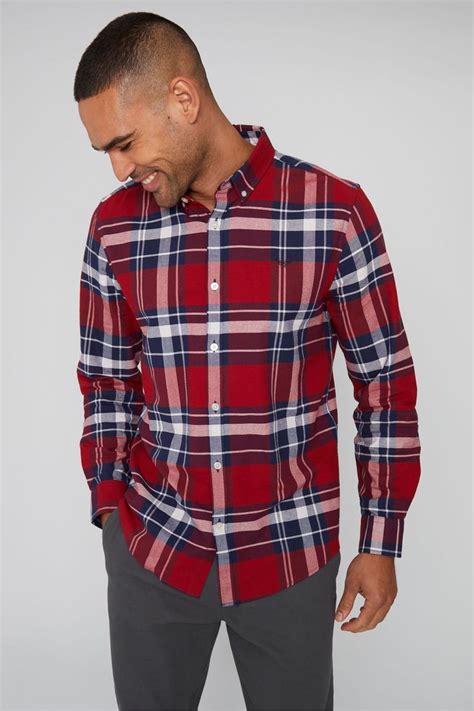 Buy Threadbare Red Cotton Long Sleeve Check Shirt From Next Ireland