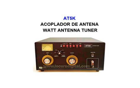 Palstar At K Acoplador De Antena Con Medidor Potencia Maxima