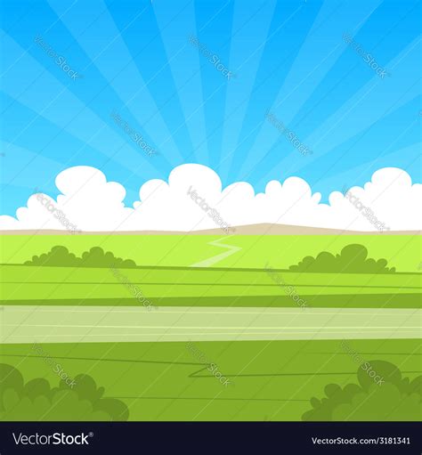 Country road Royalty Free Vector Image - VectorStock