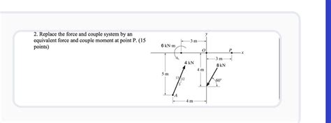 Solved Replace The Force And Couple System By An Equivalent Force