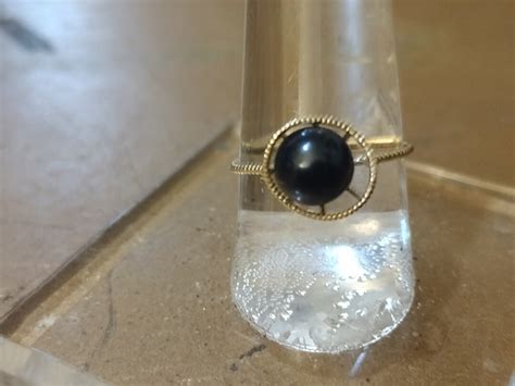 Black Pearl Ring - Etsy