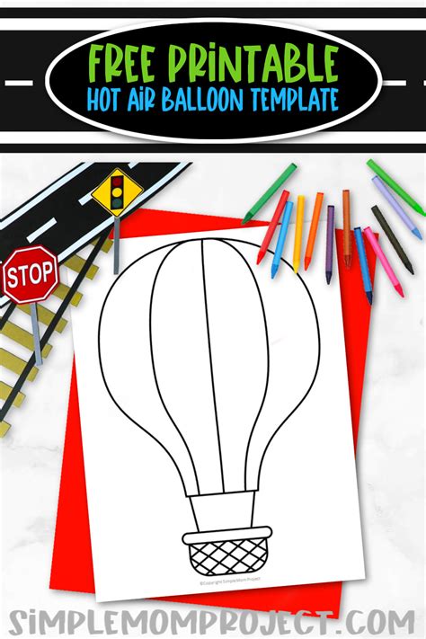 Hot Air Balloon Template Printable