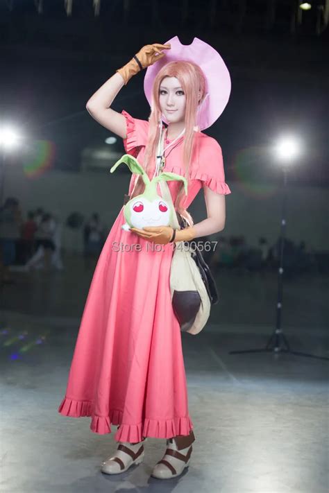 Digimon Adventure TACHIKAWA MIMI Princess first ver cos pink dress ...