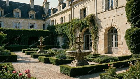 Classic French Country Mansion with Manicured Gardens – AI-generated ...