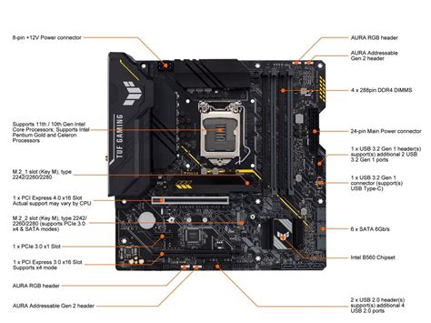 ASUS TUF Gaming B560M PLUS WiFi LGA1200 Intel11th 10th Gen Micro ATX