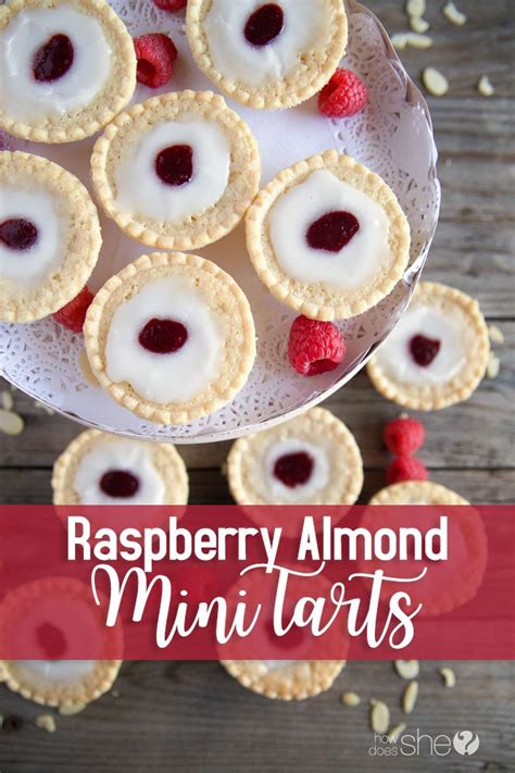 Easy Raspberry Almond Mini Tarts Recipe Raspberry Almond Dessert Recipes Mini Tart