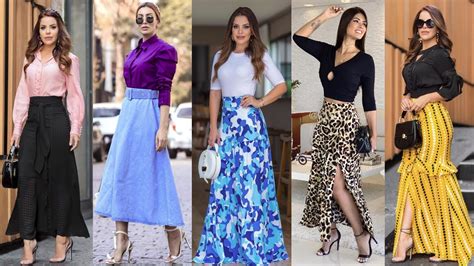 Outfits Con Faldas Largas Como Combinar Faldas Largas Faldas De Moda