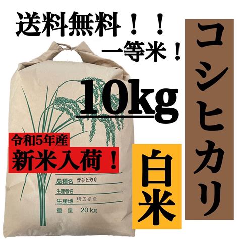 海外最新 白米 10kg コシヒカリ 新米 埼玉県産 令和5年産 送料無料 米 10キロ Rcgc Sub Jp