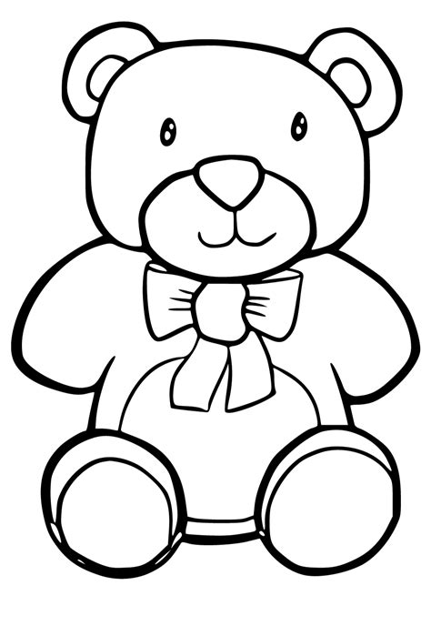 Dibujo E Imagen Oso De Peluche Lindo Para Colorear Y Imprimir Gratis