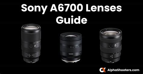 The Best Sony A Lenses In Alpha Shooters