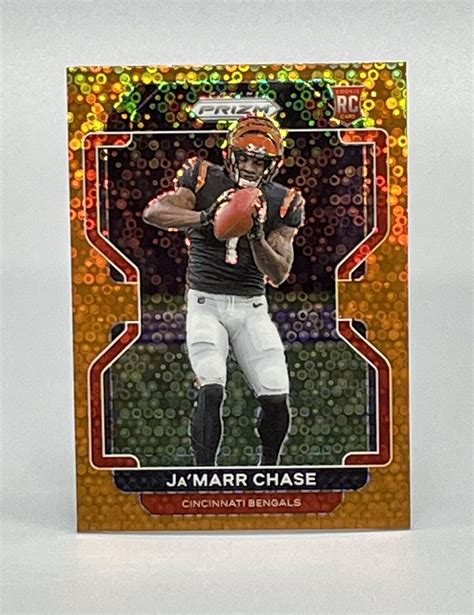 Panini Prizm Ja Marr Chase Orange Disco Rookie Rc Jamarr Jamar