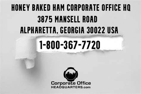 Reach Out To Honey Baked Ham Corporate Office Complaints