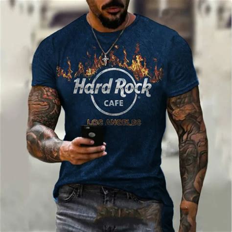 Hard Rock T Shirts Men S T Shirts Rock Printed Men S Short Sleeved