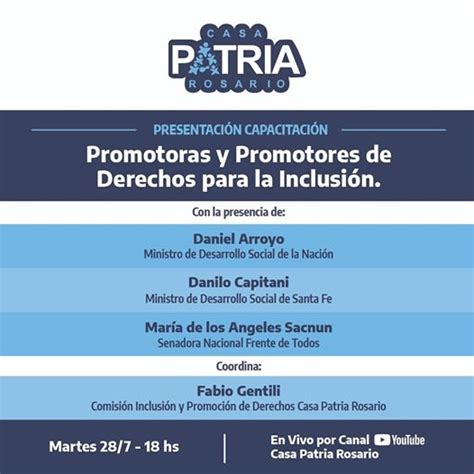 Casa Patria Rosario Capacitaci N De Promotorxs De Derechos Para La