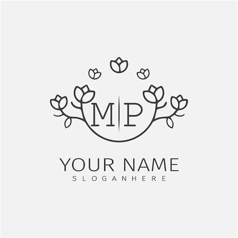 Premium Vector Mp Initial Monogram Wedding With Creative Circle Line