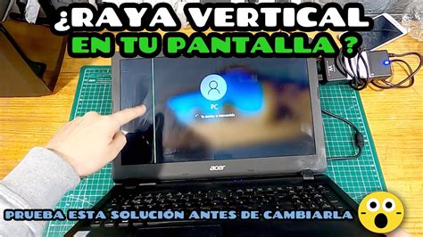 Pantalla Con Rayas Verticales Antes De Tirarla O Cambiarla Prueba