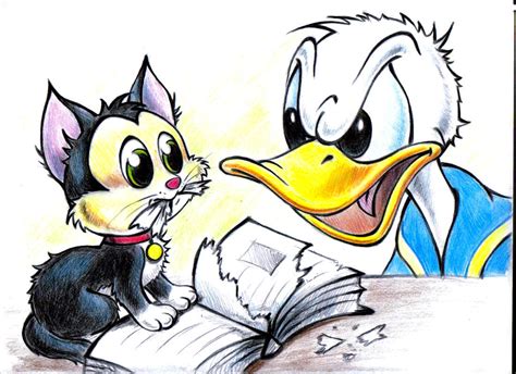 85379 Safe Artist Zdrer456 Donald Duck Disney Bird Cat Duck