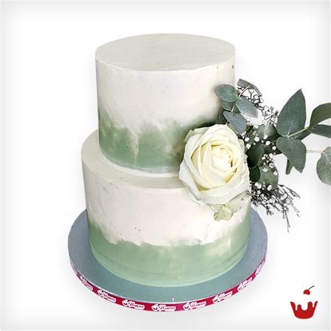 Naked Wedding Cake Hochzeitstorte Mit Eukalyptus Gr N Und Mit Blumen