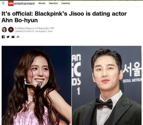 Chosun Online 朝鮮日報 「blackpinkジスとアン・ボヒョンが交際認めたのは異例」 Cnnなど大きく報じる