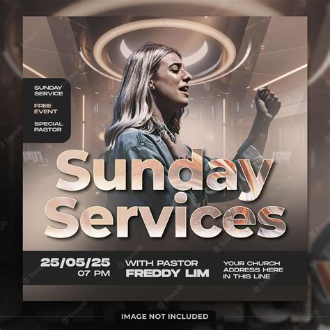 Premium Psd Church Event Poster Media Flyer