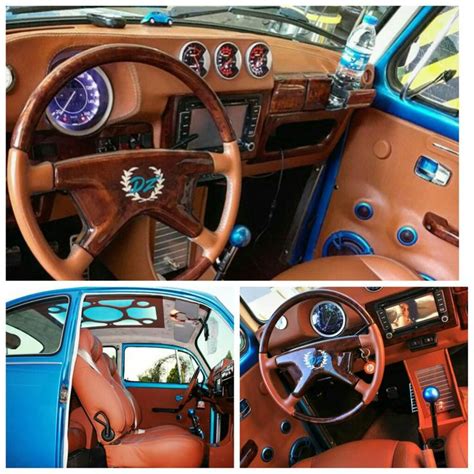 Vw Beetle Custom Dash Vw Vocho Interiores De Vocho Vocho Azul