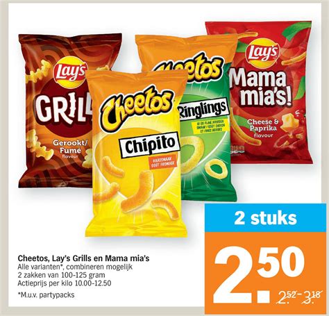 Cheetos Lays Grills En Mama Mias 2 Zakken Van 100 125 Gram