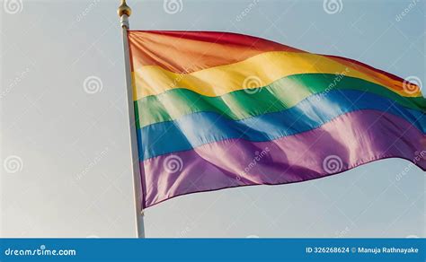 LGBT Community S With Pride Flags Gay Lesbian Bisexual Homosexual Transgender Queer