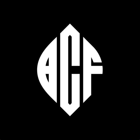 diseño de logotipo de letra de círculo bcf con forma de círculo y