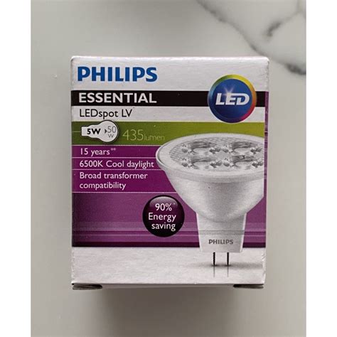 Philips Essential Ledspot Lv 5w 50w Gu5 3 Mr16 Shopee Singapore