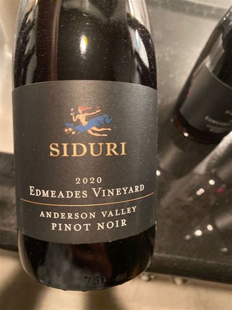 2020 Siduri Pinot Noir Arbre Vert Vineyard USA Oregon Willamette