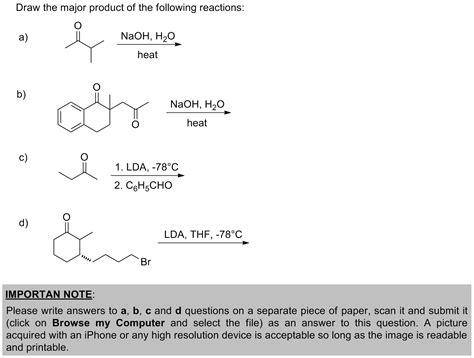 Draw The Products Of The Following Reaction