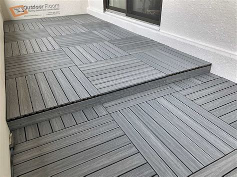 Condo Balcony Flooring Project Silver Wpc Deck Tiles Outdoor Floors