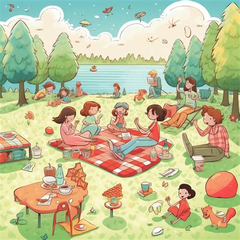 16000 Picnic Drawing Pictures