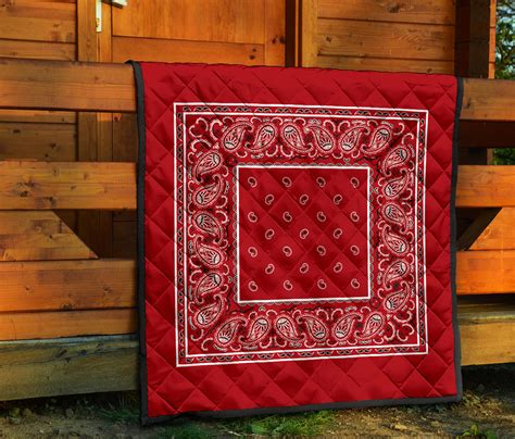 Classic Red Bandana Quilted Bedding | The Bandana Blanket Company